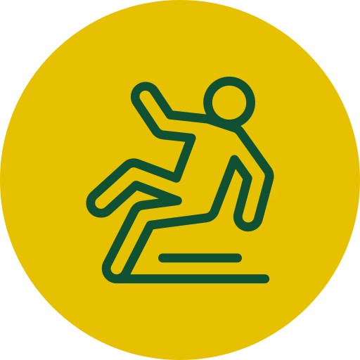 Icon representing reduced slippery buildup