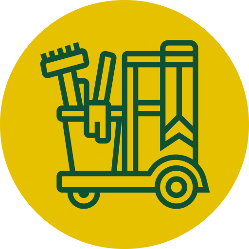 Cleaning equipment cart icon