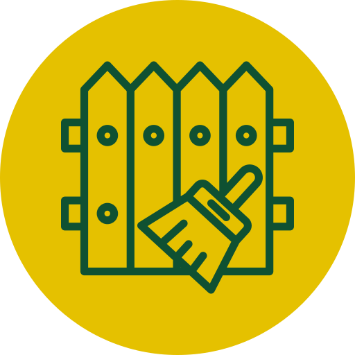 Icon representing fence preparation for staining