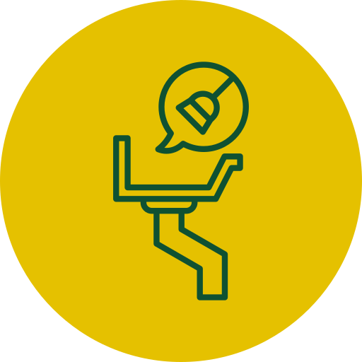 Icon representing reduced overflow