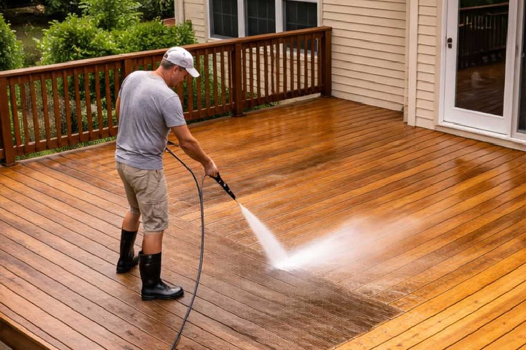 Clean deck with improved curb appeal