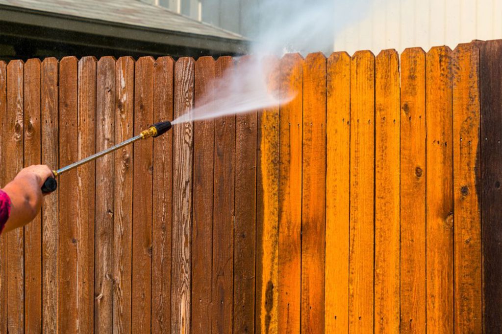 Clean fence improving a property's curb appeal