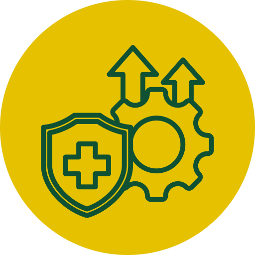Icon representing improved safety