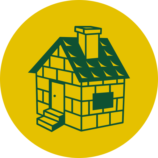 Icon representing brick house cleaning